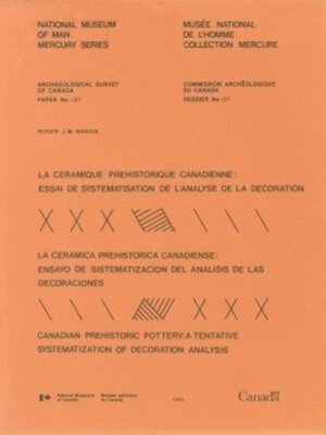 cover image of La céramique préhistorique canadienne / La ceramica prehistorica canadiense / Canadian prehistoric pottery